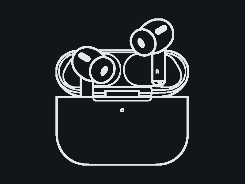 Headbuds Pro 3 wireless earbuds in their open charging case